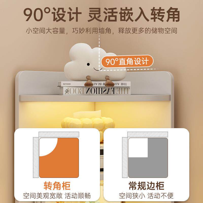 角柜墙角置物柜卧室小窄柜床头柜餐厅转角置物架客厅转角柜墙角柜
