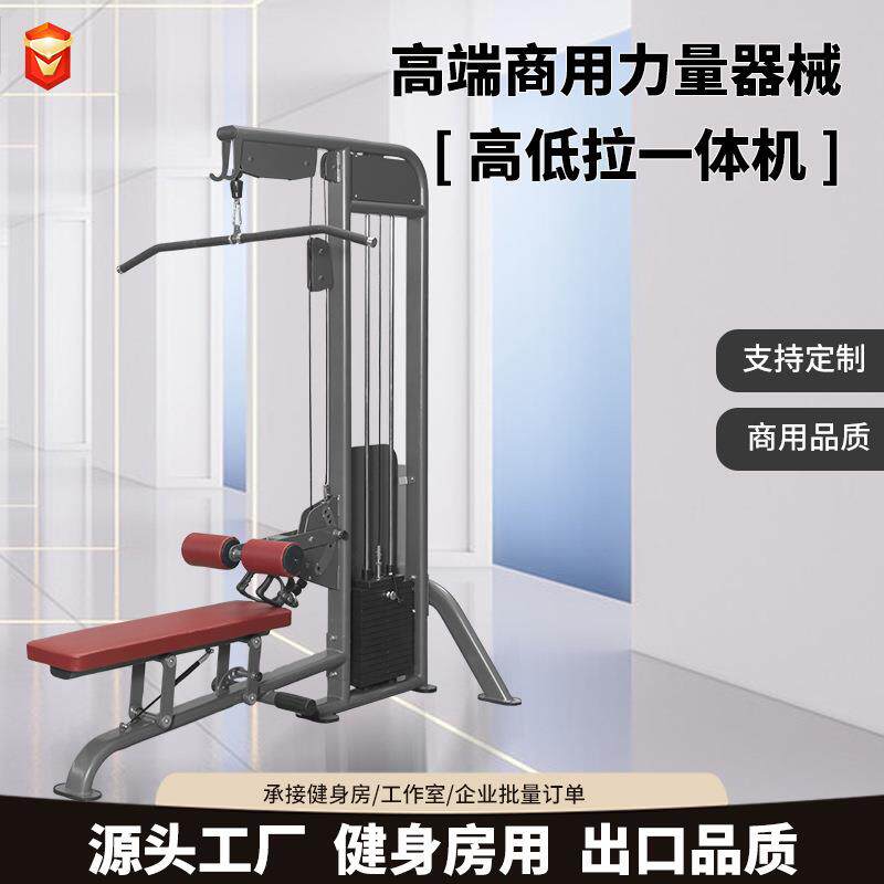 高低拉一体机商用健身房专用器材练背女子塑形器械高位下拉训练器