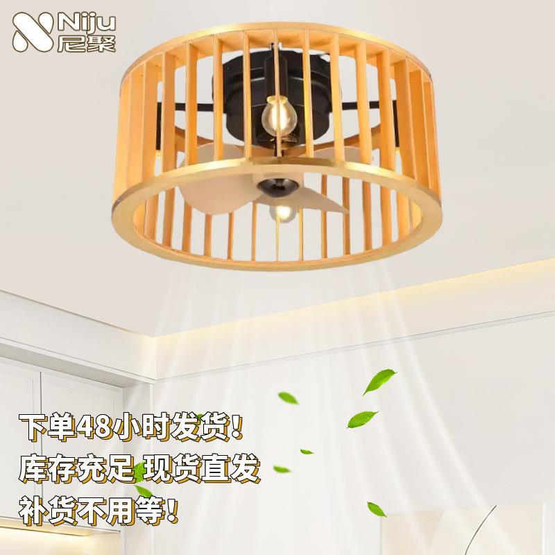 欧式风扇灯卧室灯中古圆形吸顶灯创意家居主卧灯美式餐厅吊扇灯