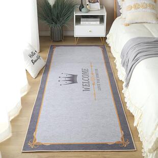 床长条垫床前床边少女奢毯垫子下地红卧室地毯北欧网家用风轻ins