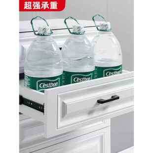 超短1.0米延长150mm阻尼456英寸重型抽屉轨道滑轨滑轨三节不锈钢2