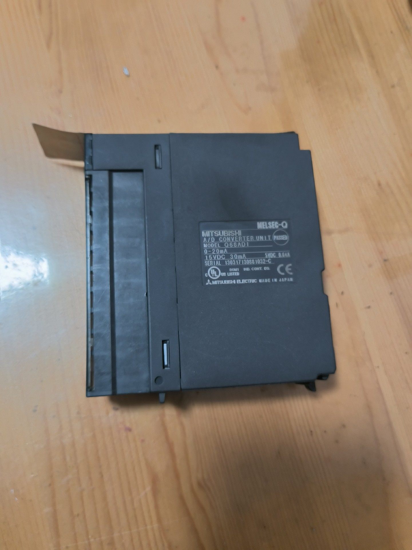 三菱PLC模拟量输入模块Q68ADI,成色很好,设备上测试用