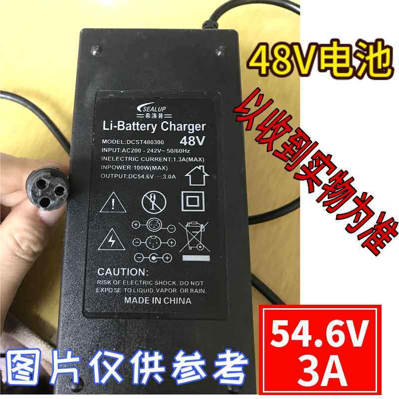 SEALUP 48v28.6A希洛普电动车器DC48V54.6V2A3A锂离子电池充电器
