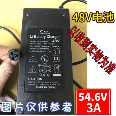 SEALUP 48v28.6A希洛普电动车器DC48V54.6V2A3A锂离子电池充电器