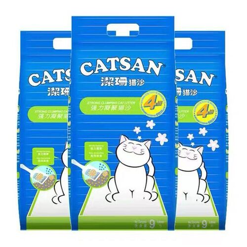 洁珊猫砂9L*6包膨润土强力凝聚吸水结团猫咪猫沙天然抑菌除臭性强