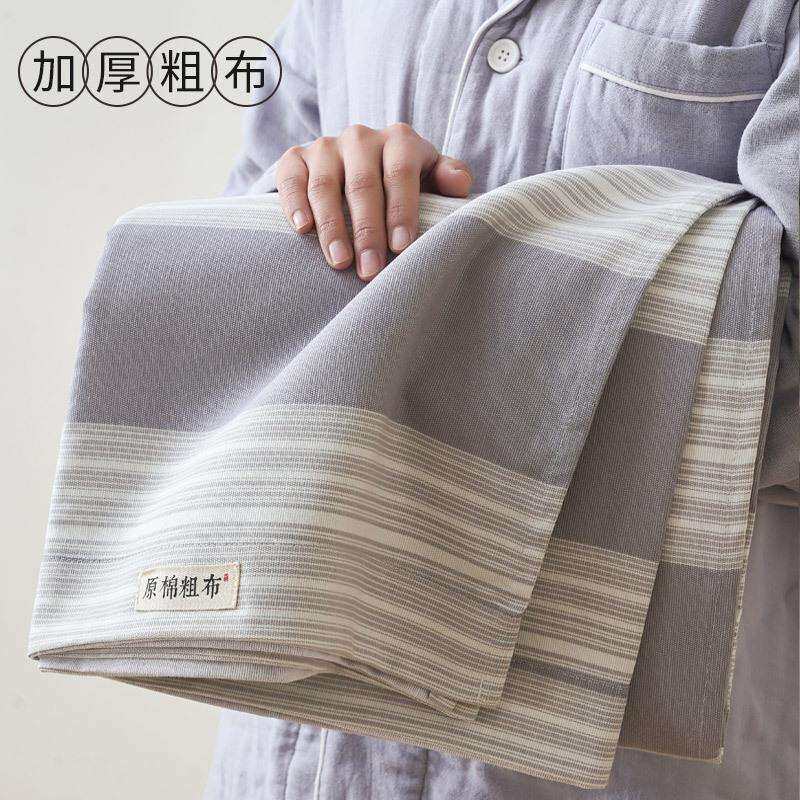 71TX冬季纯棉加厚老粗布床单单件100全棉布料棉麻被单枕套2三件套
