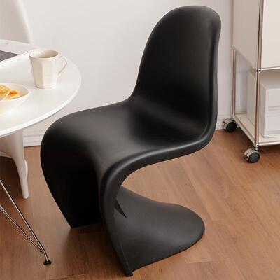 北欧创意休闲家用餐椅网红设计师vintage潘东椅s椅久坐舒适美人椅