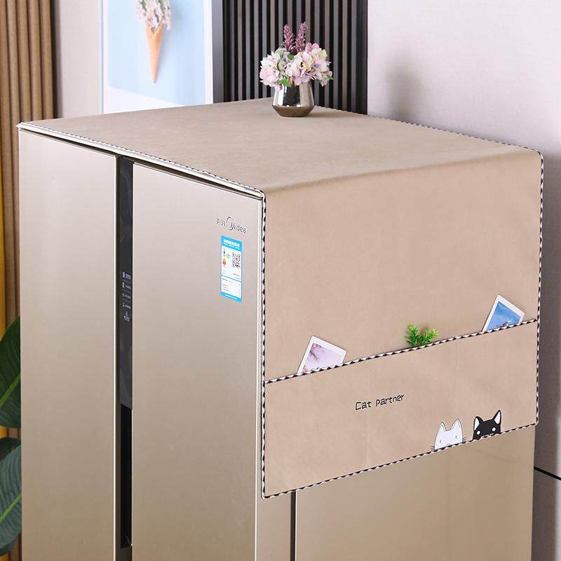 冰箱顶盖布防尘罩防水防灰尘洗衣机盖布单双开门冰箱罩微波炉盖巾,居家布艺,床头罩,淘宝优惠券,粉丝福利购,淘宝优惠卷