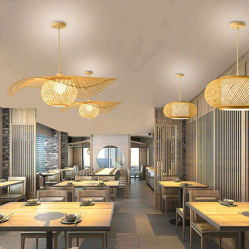东南亚竹编吊灯茶室禅意灯新中式民宿田园灯包间茶楼吧台竹艺灯具,家装灯饰光源,客厅吊灯,淘宝优惠券,粉丝福利购,淘宝优惠卷