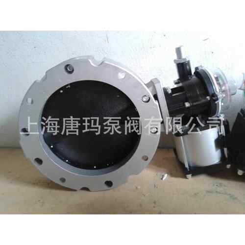 VF上海唐玛2S350GBNSN/动AN气粉体蝴蝶阀/，气动粉尘法兰蝶阀
