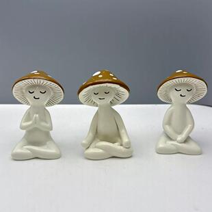 跨境新款Meditation Mushrooms 冥想蘑菇装饰摆件打坐蘑菇装饰品