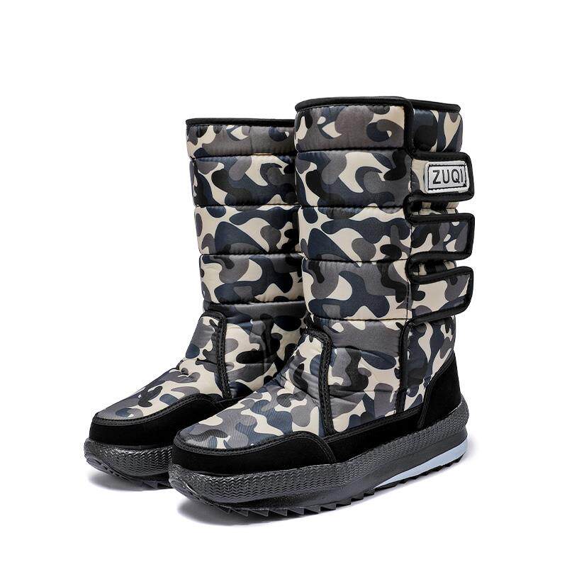 正品秋冬休滑闲棉靴鞋男加绒加厚雪地男防水户外雪作业冬款季高筒