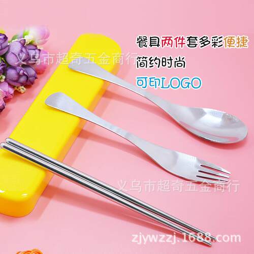 Three-piece Stainless Steel Cutlery Set, Travel Cutlery Set,