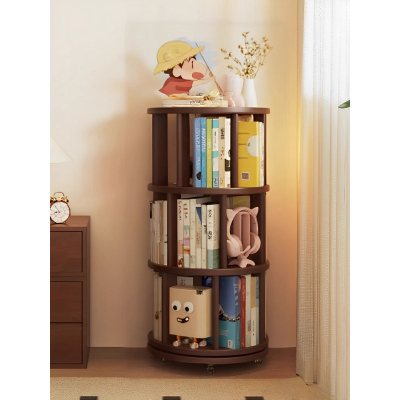 小户型可移动旋转书架落地书架