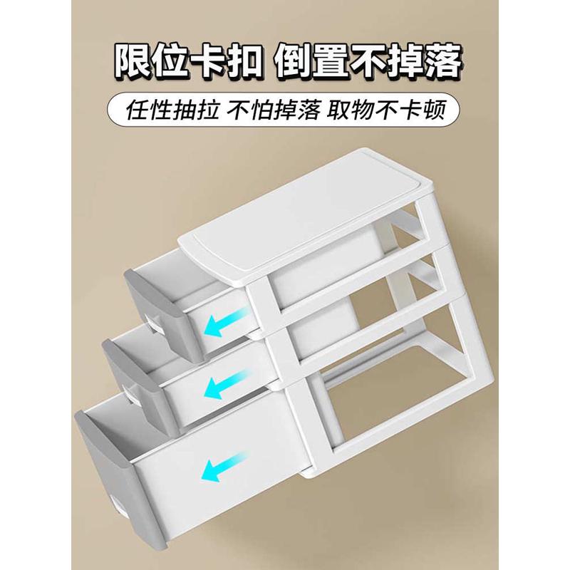 抽屉式收纳盒桌面A4文件多层储物柜办公室工位整理书桌文具置物架