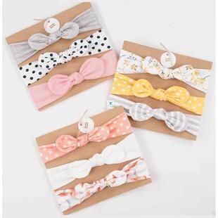 Headband Rabbit 3pcs Baby Accessories Cotton Hair set Girls