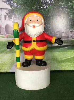 玻璃钢圣诞老人圣诞节装饰大型定制礼盒摆件美陈户外彷真雕塑雪人