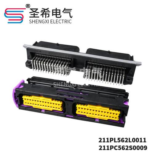 211PC562S0009汽车连接器56孔28+28插头ECU针座铝壳211PL562L0011