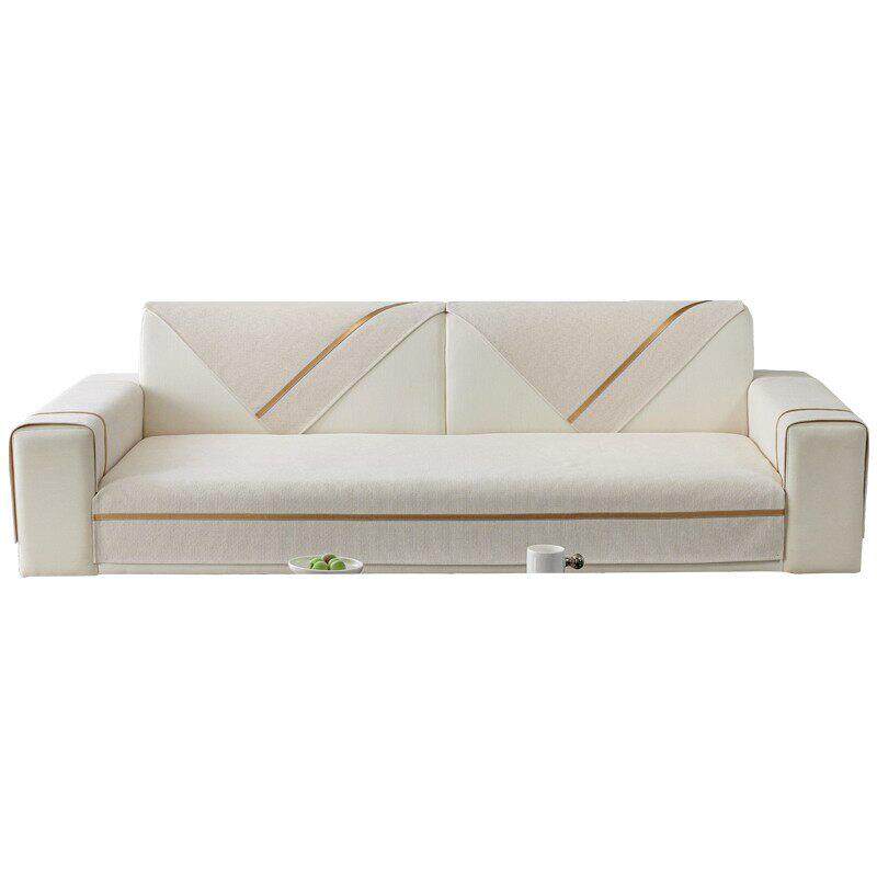 雪尼尔沙发垫四季通用简约现代实木沙发套罩轻奢靠背巾盖布坐垫子