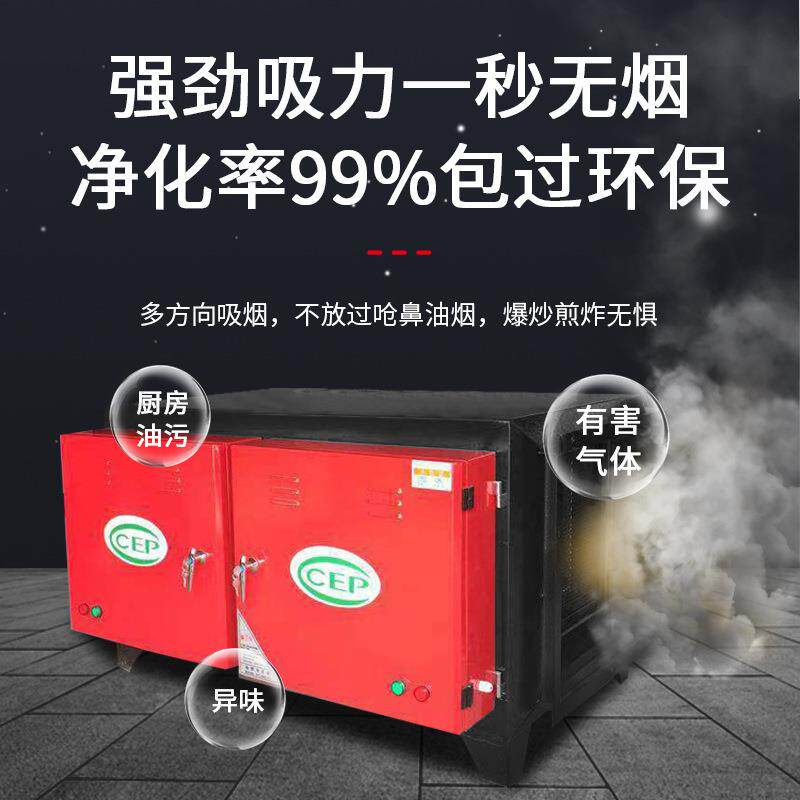 静电式餐油烟净化器商用厂家LEW化厅厨房食节堂能静音油烟净器