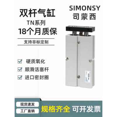 小型气动TDA10双杆双轴气缸TN16/20/25/32/50-15*20X30X40X50 75S