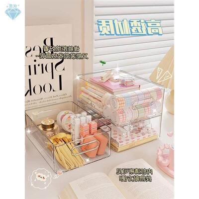 Acrylic storage box Desktop cosmetics dresser debris box收纳