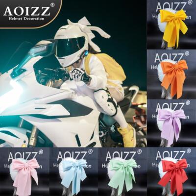 AOIZZ【2025新款】机车配饰双层蝴蝶结儿童摩托车滑雪头盔装饰品