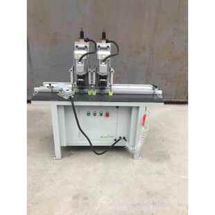 双头铰链钻孔机铝材木材双用全铝家居铰链钻孔机门窗设备晶钢门