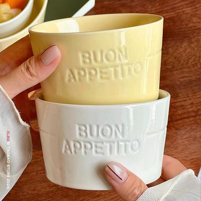 高颜值酸奶碗带勺ins风小碗家用陶瓷餐具可爱早餐燕麦甜品碗饭碗