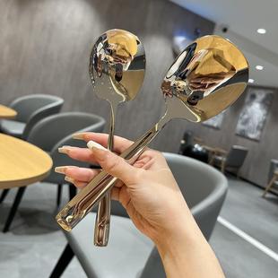 不锈钢菜餐厅勺勺子加厚公用盛饭分316l酒店大号厨房勺分勺家用餐