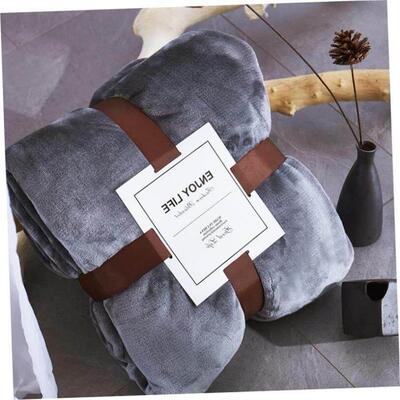 Blanket Plain Flannel Thick Coral Fleece Knee Blanket 小毛毯