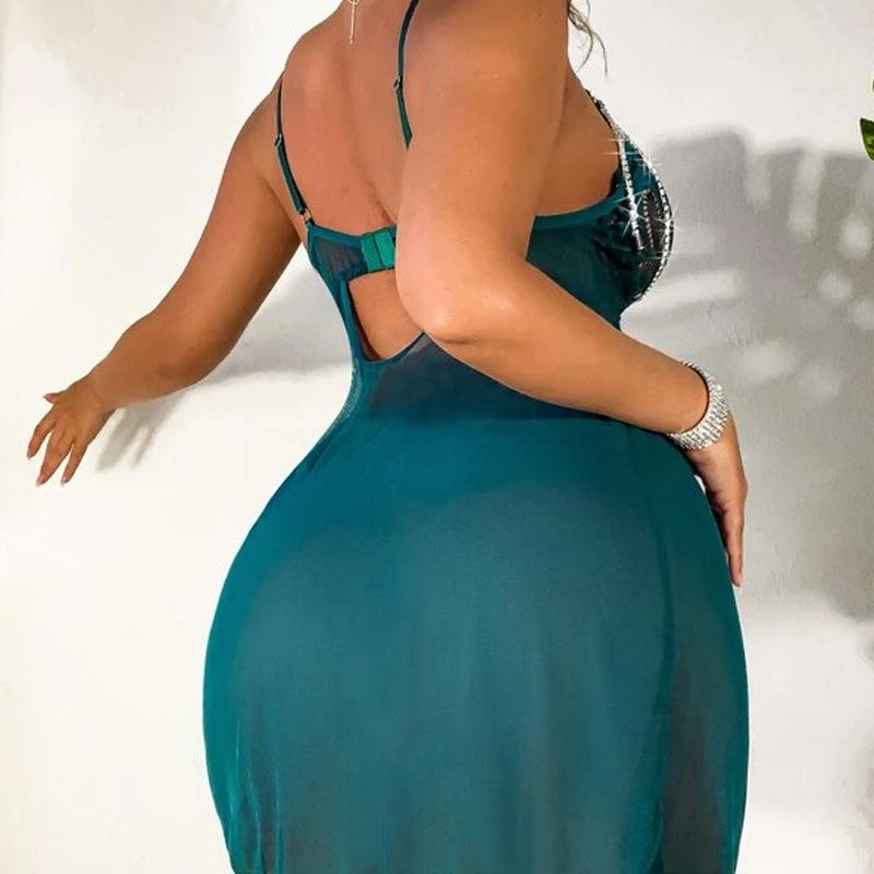 Nightdress Sexy See-through Backless Dress Sexy Pearl