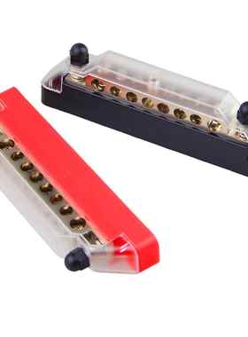 房车线舶改装汇子排8EMAX大电流接船线螺柱红黑色端配电块汇流排