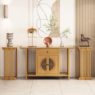新中式玄关桌中堂柜子客厅组合端景花台供桌长条案现代窄款玄关T&