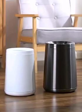 OZone爆款不锈钢锥形垃圾桶客厅高颜值摇盖酒店卫生间