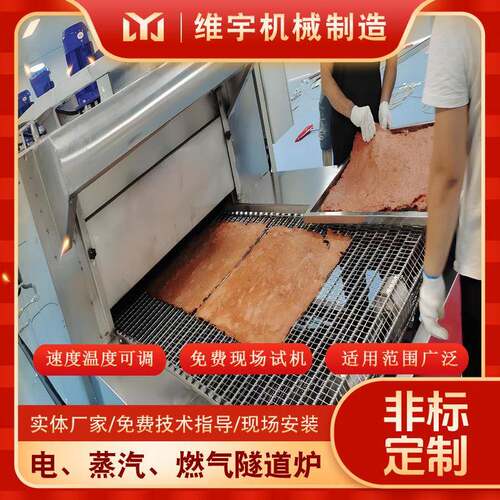 猪肉脯隧道炉食品隧道炉烘干预热固化定型维宇制造