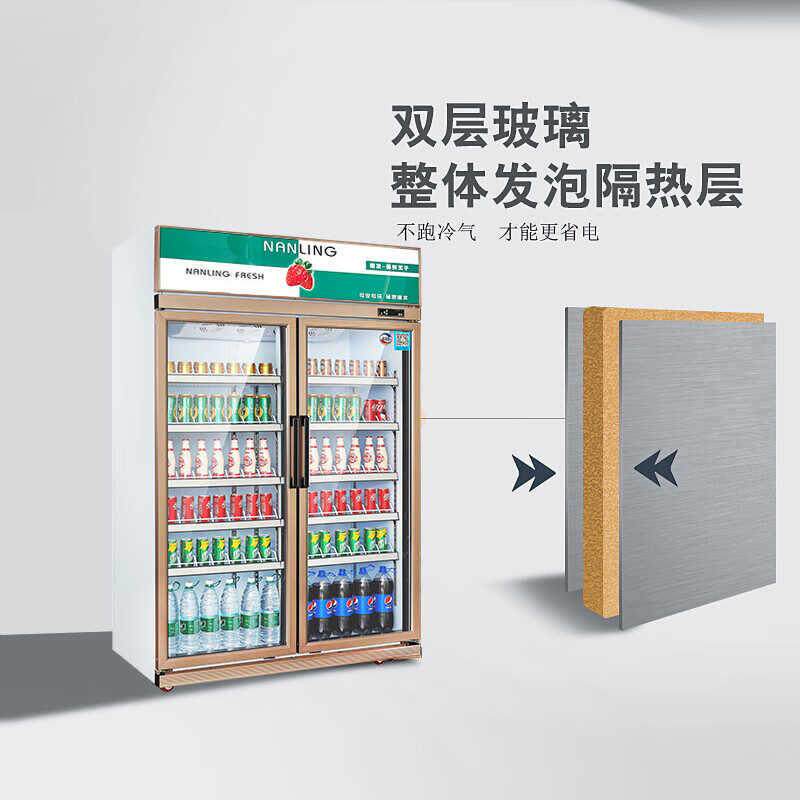 南无品牌/藏凌立风式展示柜冷商用保鲜无霜饮料柜双门啤酒冷冷柜