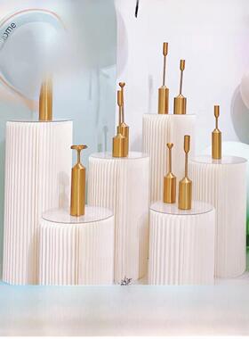 婚礼道具可折叠圆柱甜点桌罗马柱道路指南装饰品变形可折叠柱婚礼