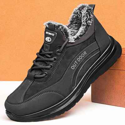 正品冬运季棉鞋男保暖加绒加中京老年爸爸鞋子动防厚滑健步鞋老北