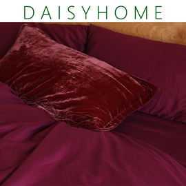 DAISYHOME 高光丝绒复古华丽风格枕套枕头套混搭撞色空间床品搭配