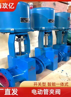 QT450球磨 铸铁铝合金GJ941X-10电动管夹阀 DN250口径胶管阀