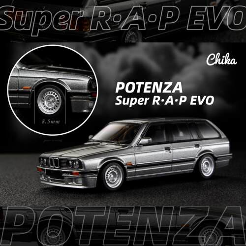 【现货】1/64 Chika Potenza Super RAP EVO  8.5mm改造 静态轮