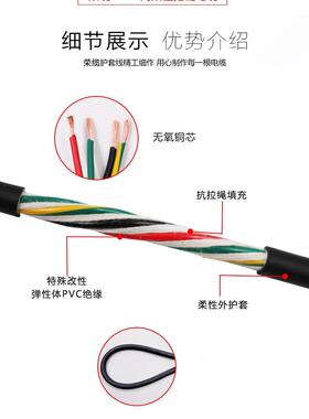 高柔屏蔽拖炼线2464-24AWG 20/22/25/28/30/32/35/40芯*0.2平方
