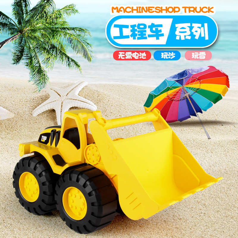 厂家直供加厚儿童惯性车仿真戏水工程车系列挖沙决明子模型玩具厂