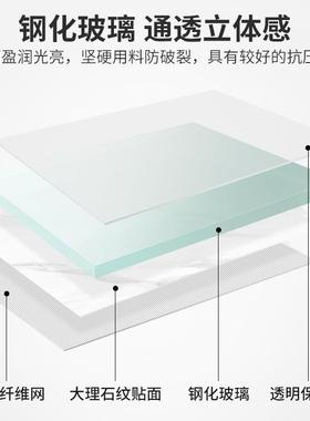 茶几几客厅家JLO用可移动沙理发边轻奢简约角岩板大石小几桌子床