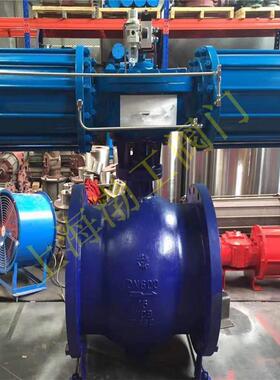 气动侧装式偏心半球阀 PBQ640X-64Q 气动卸灰固定球阀