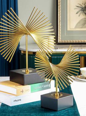 客厅轻奢金属装饰摆件高级感创意家居家用装饰品纪念品工艺品