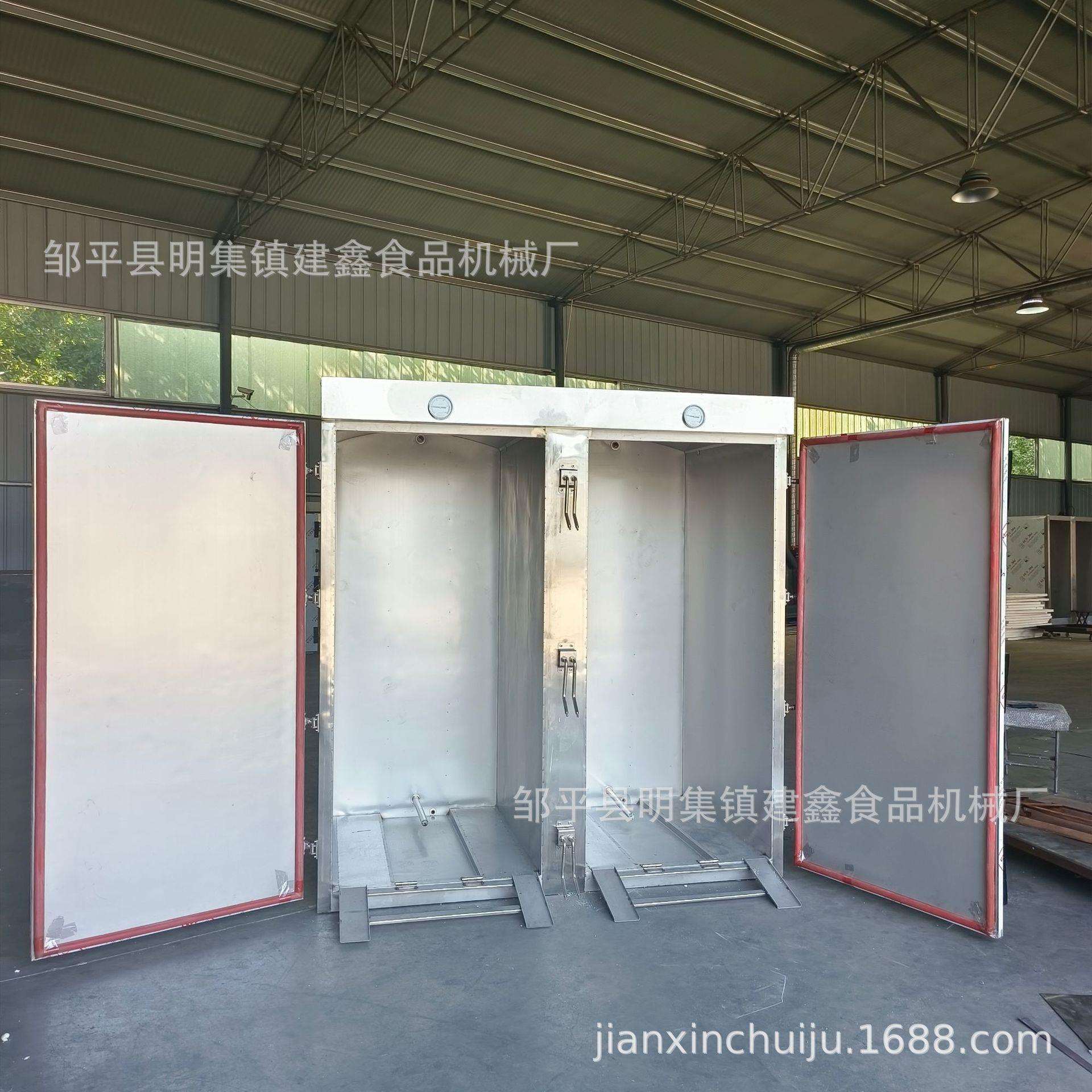 安徽大型馒头蒸房双门72盘电蒸房带推车的馒头醒发箱