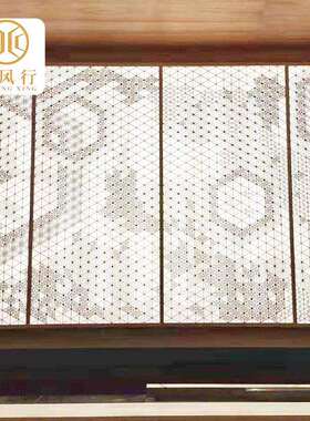 日餐式厅屏风装饰实木玻璃花屏风格请咨询客隔断客厅玄关新式中屏