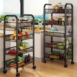 Kitchen storage rackfloor tanding household movable纳置物架